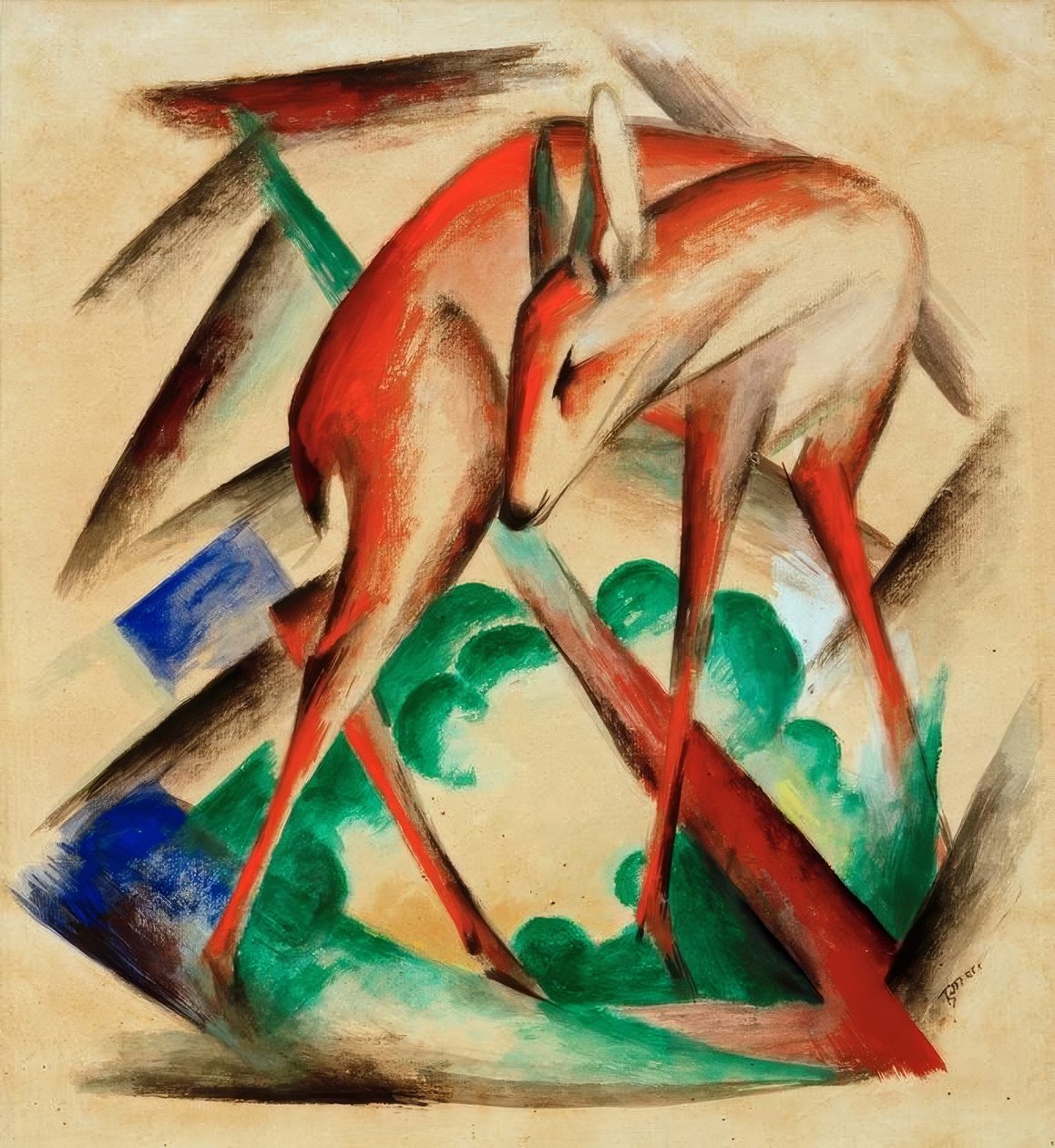 Deer (Red Deer) by Franz Marc