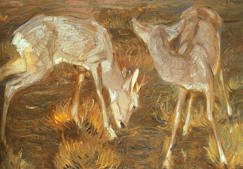 Deer at Dusk by Franz Marc