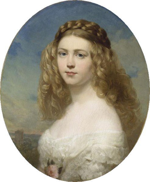 Portrait of Princess Amelia of Bavaria by Franz Xaver Winterhalter