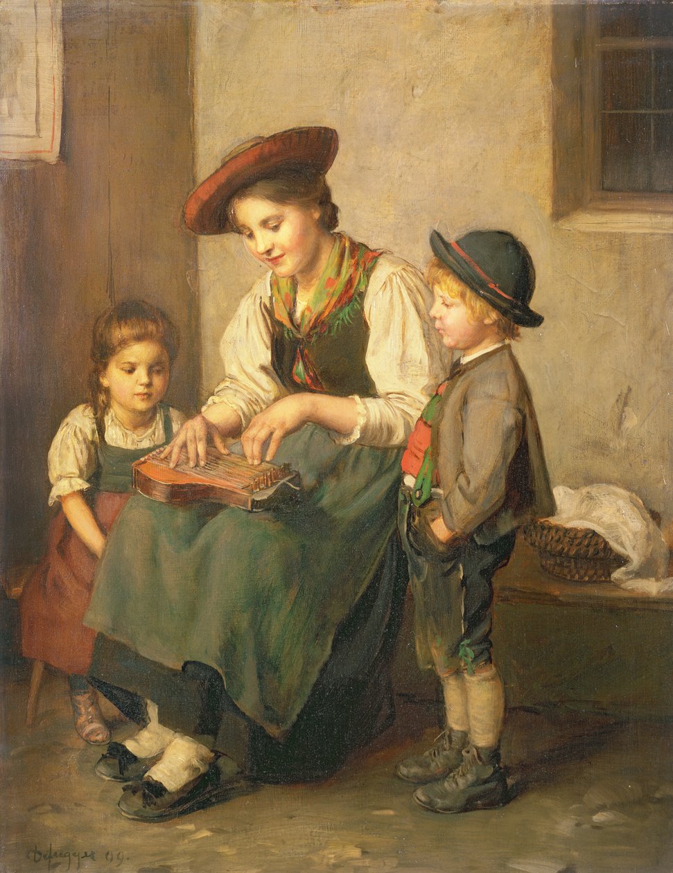 The Zither Player by Franz Defregger