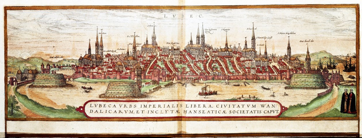 Map of Lubeck by Franz Hogenberg
