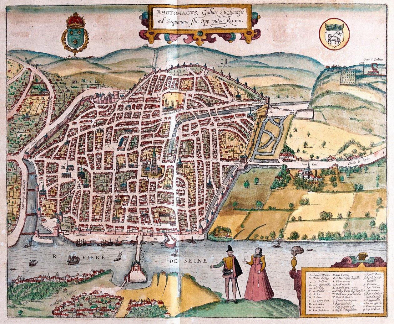 Rouen, France by Franz Hogenberg