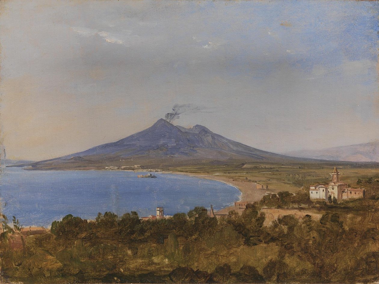 The Gulf of Naples with Vesuvius by Franz Ludwig Catel