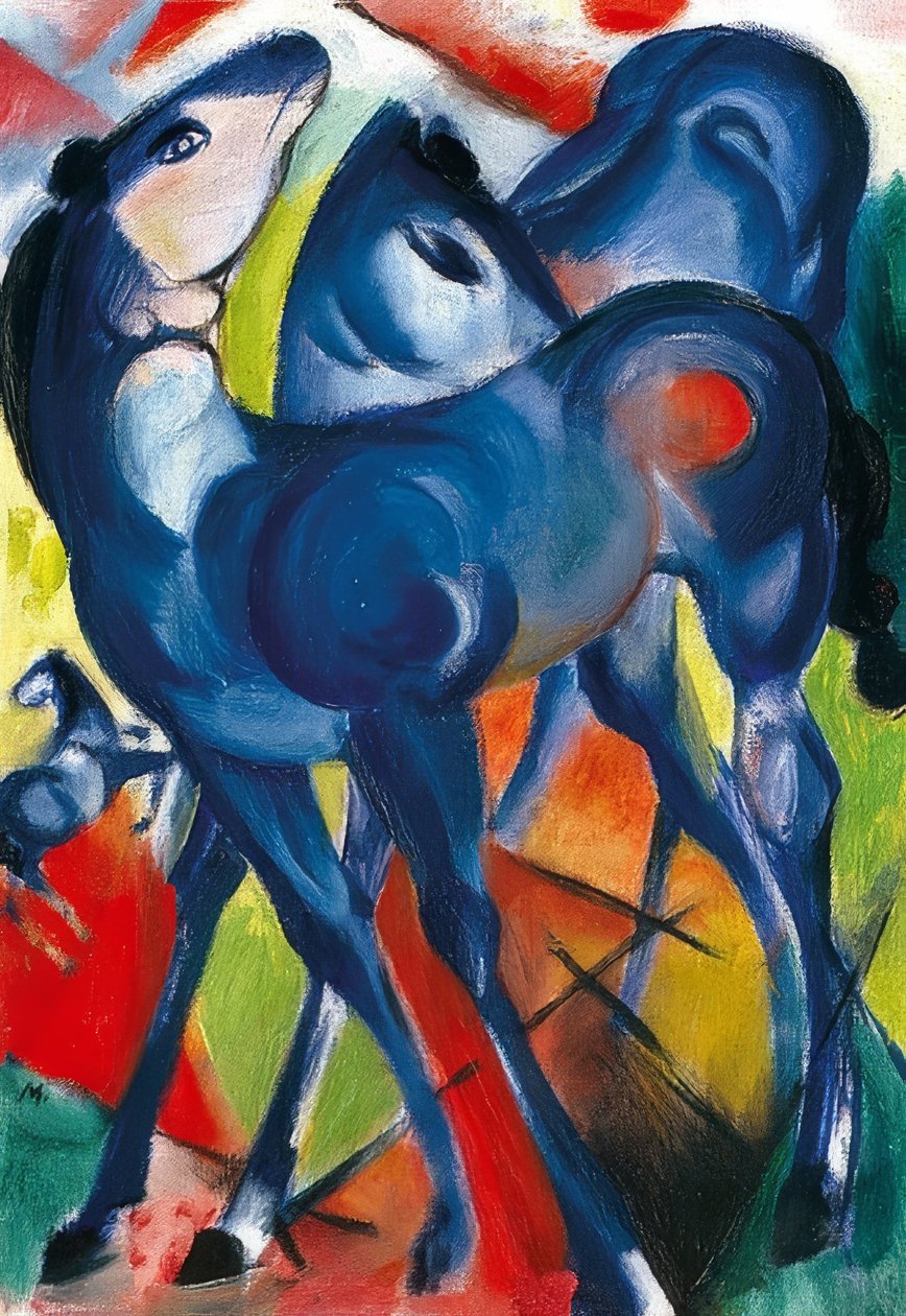 The Blue Foals. 1913 by Franz Marc