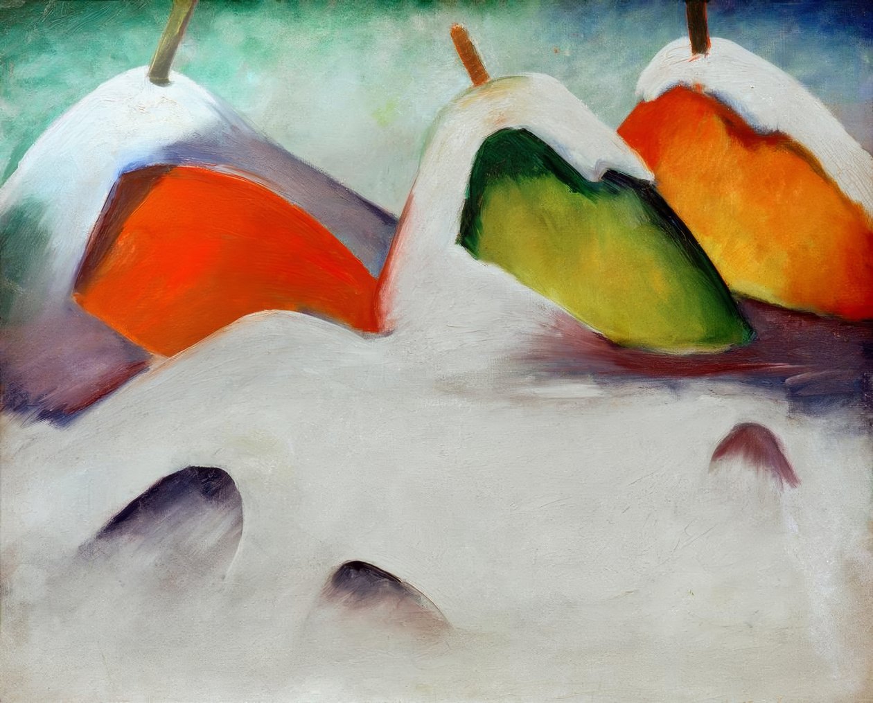 Squatting in the Snow by Franz Marc