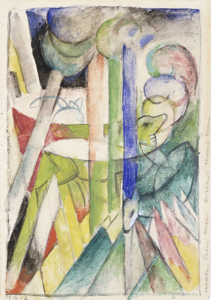 Mountain Goat by Franz Marc