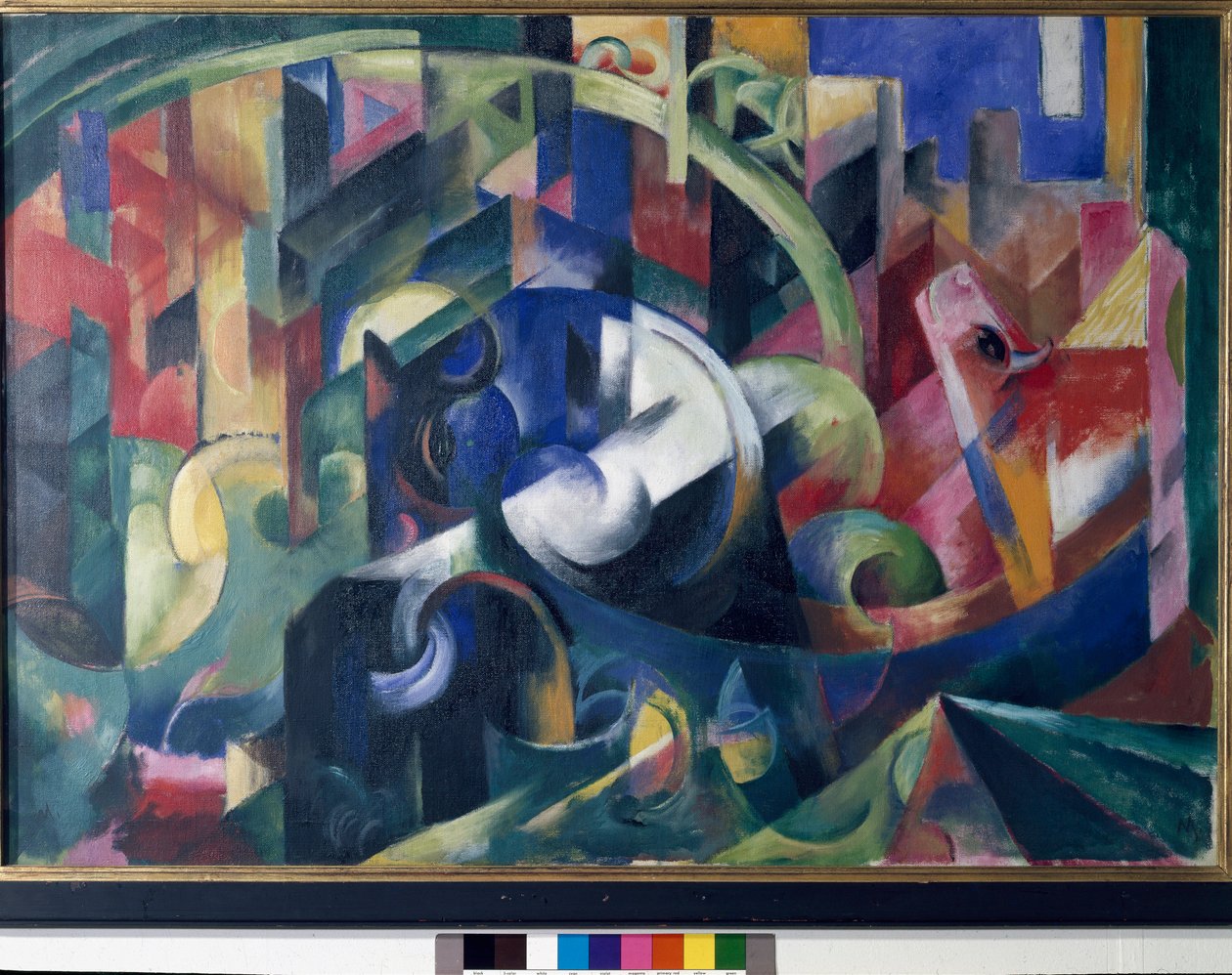 Painting with Oxen by Franz Marc