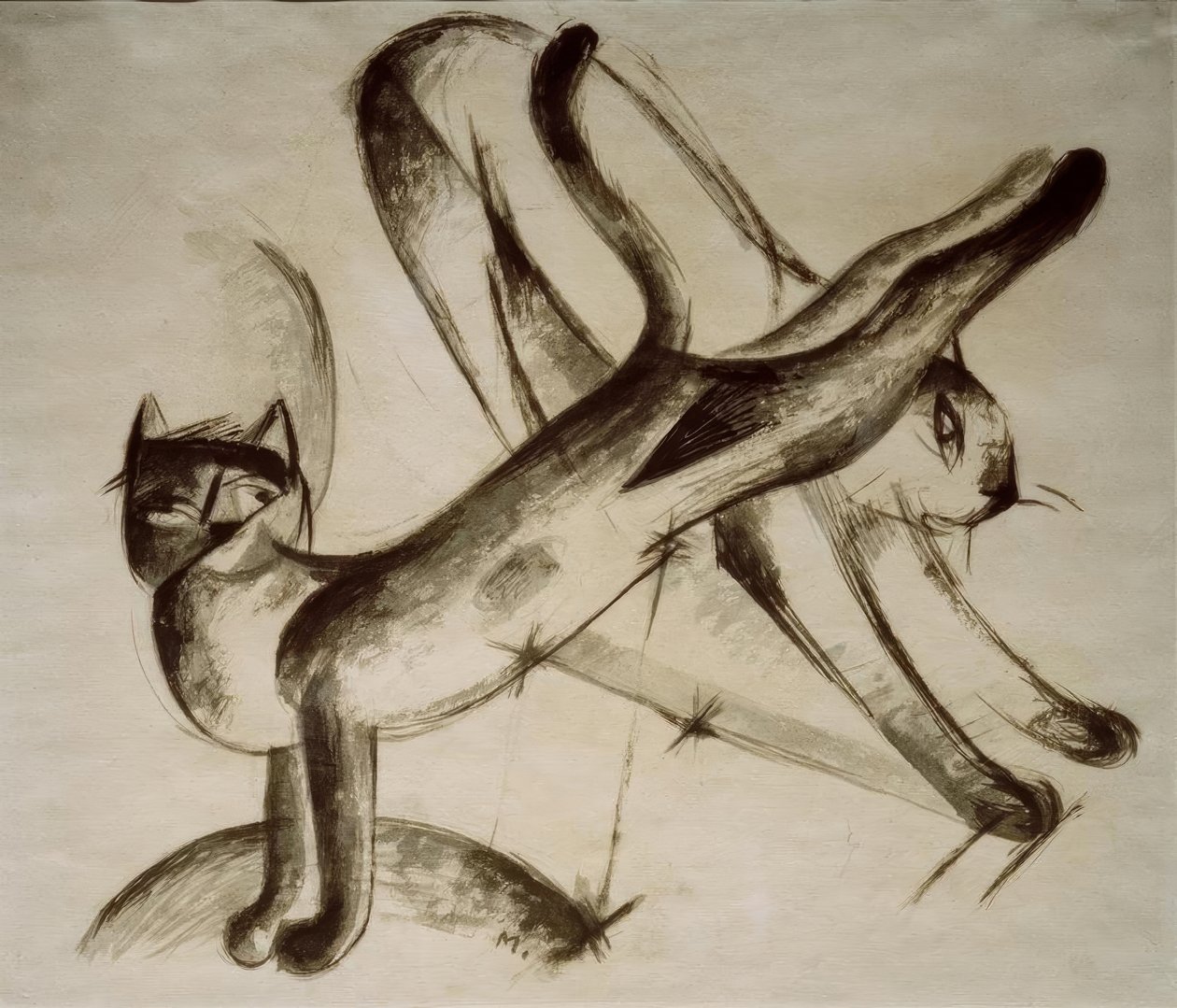 Playing Cats by Franz Marc