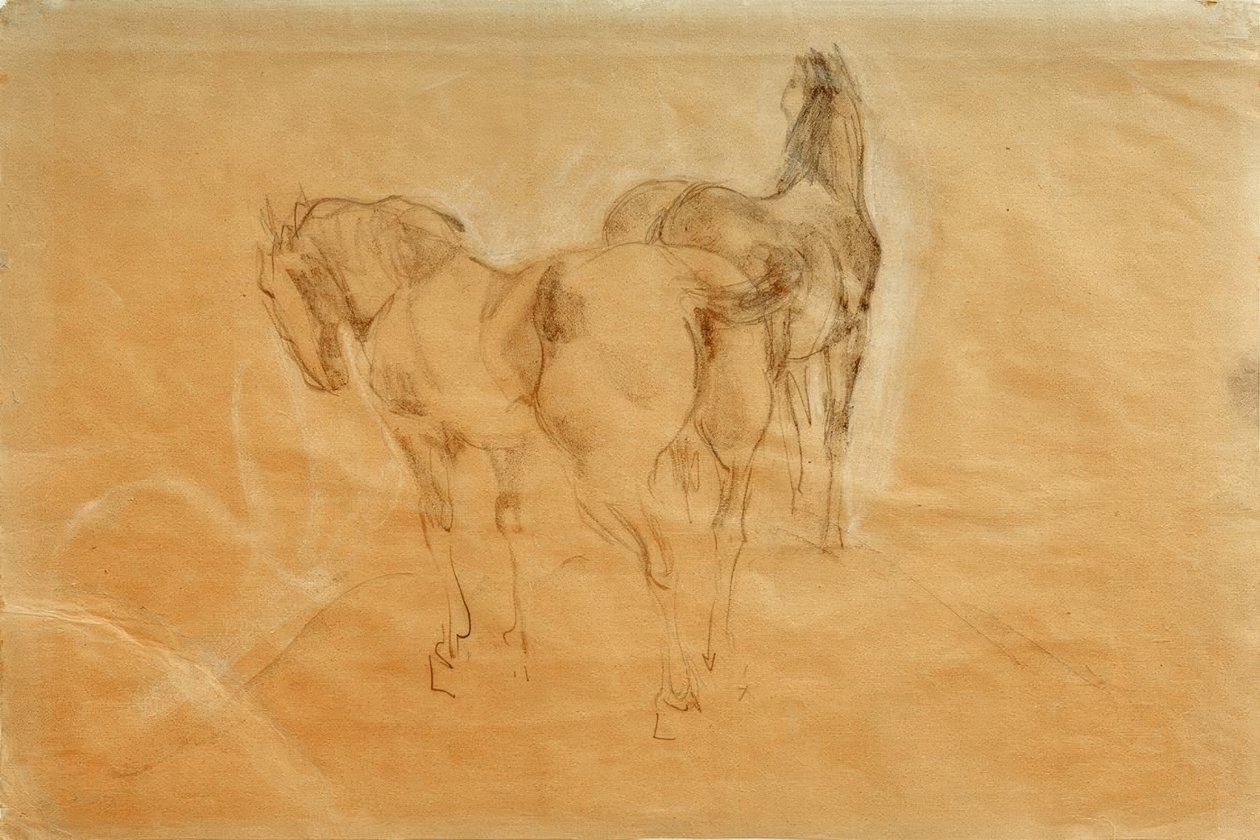 Two Horses by Franz Marc