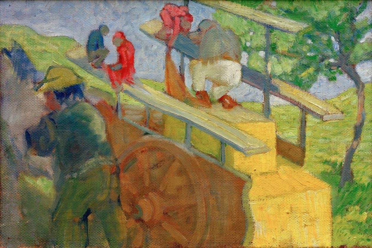 Monkey on a Cart by Franz Marc