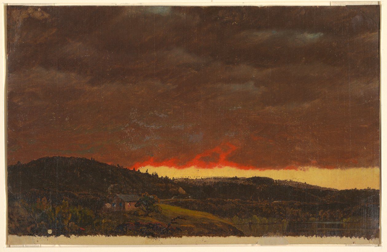 Sunset, Hudson Valley by Frederic Edwin Church