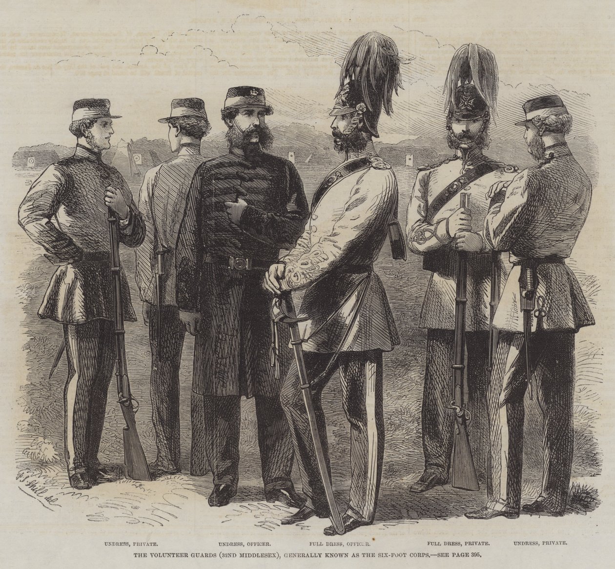 The Volunteer Guards (32nd Middlesex), generally known as the Six-Foot Corps by Frederick John Skill