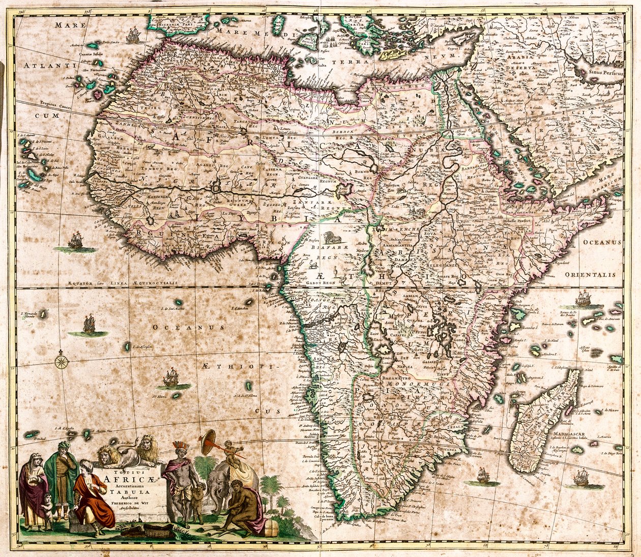 Map of Africa by Frederick de Wit