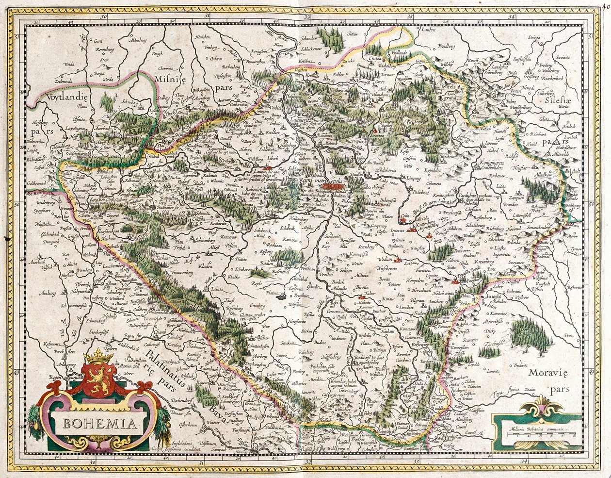 Map of Bohemia (Czech Republic) by Frederick de Wit