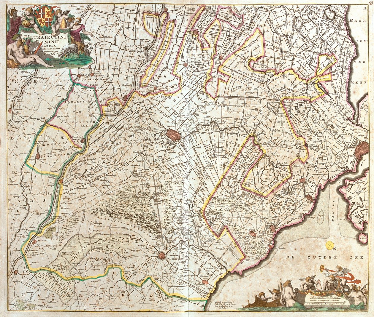 Map of Utrecht (Netherlands) by Frederick de Wit