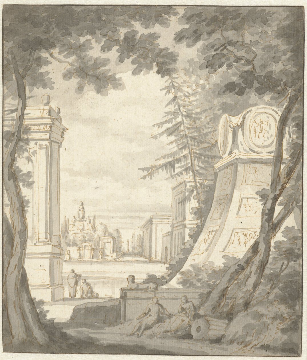 Fantasy Landscape with Classicist Architecture by Frederik de Moucheron