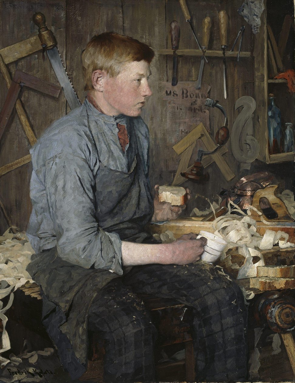 The young Carpenter by Fredrik Kolstoe