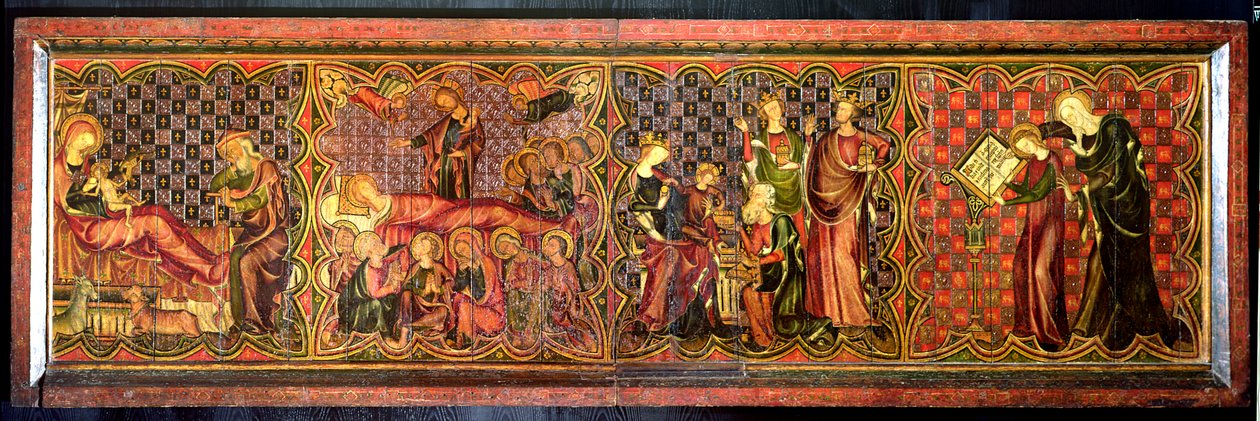 Altar front depicting the Life of the Virgin by French School