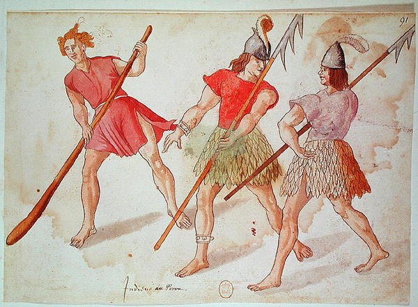 Peruvian Indians, 1572 by French School