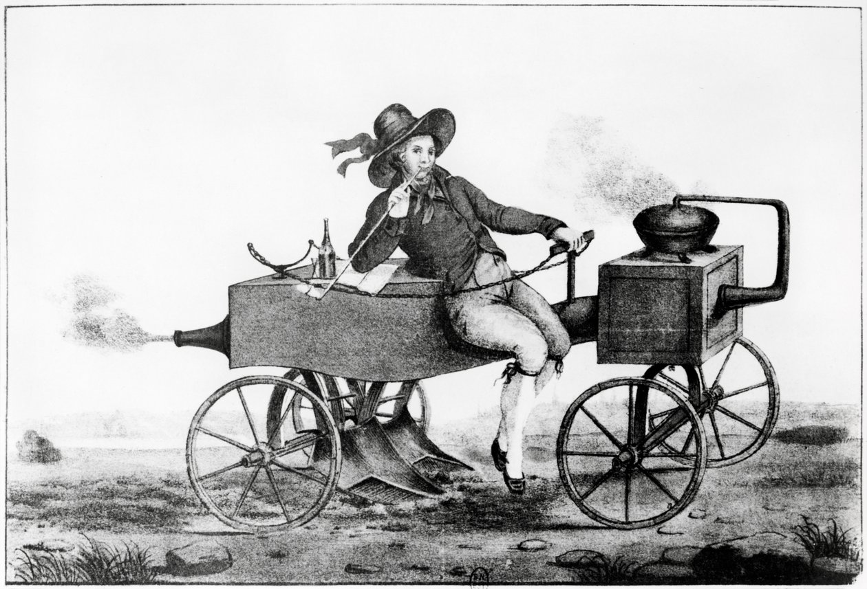 Steam plough, 1850 by French School