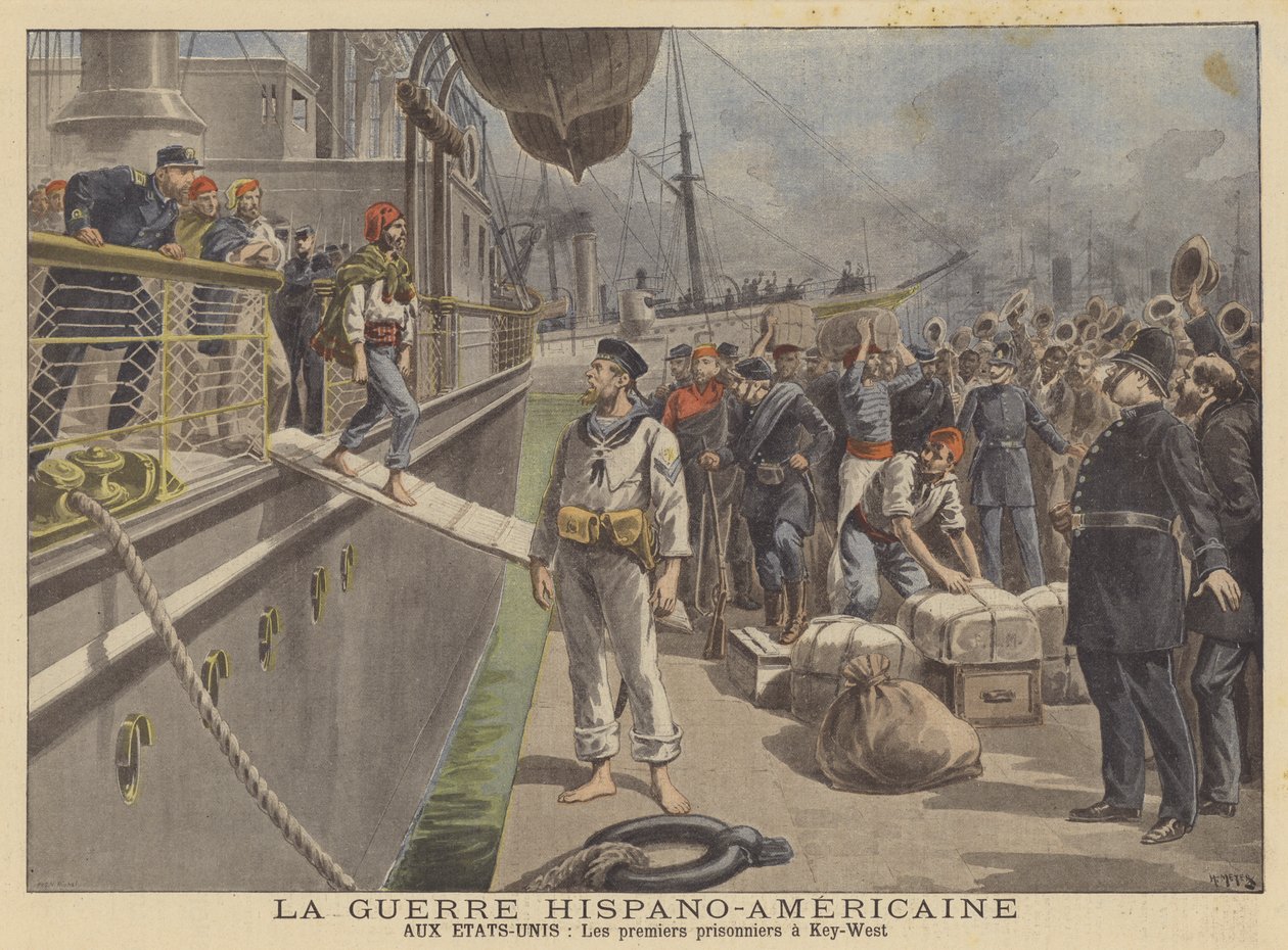 The Spanish-American War: the first Spanish prisoners of war arriving at Key West by French School