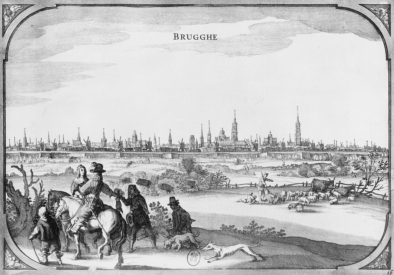 View of Bruges by French School