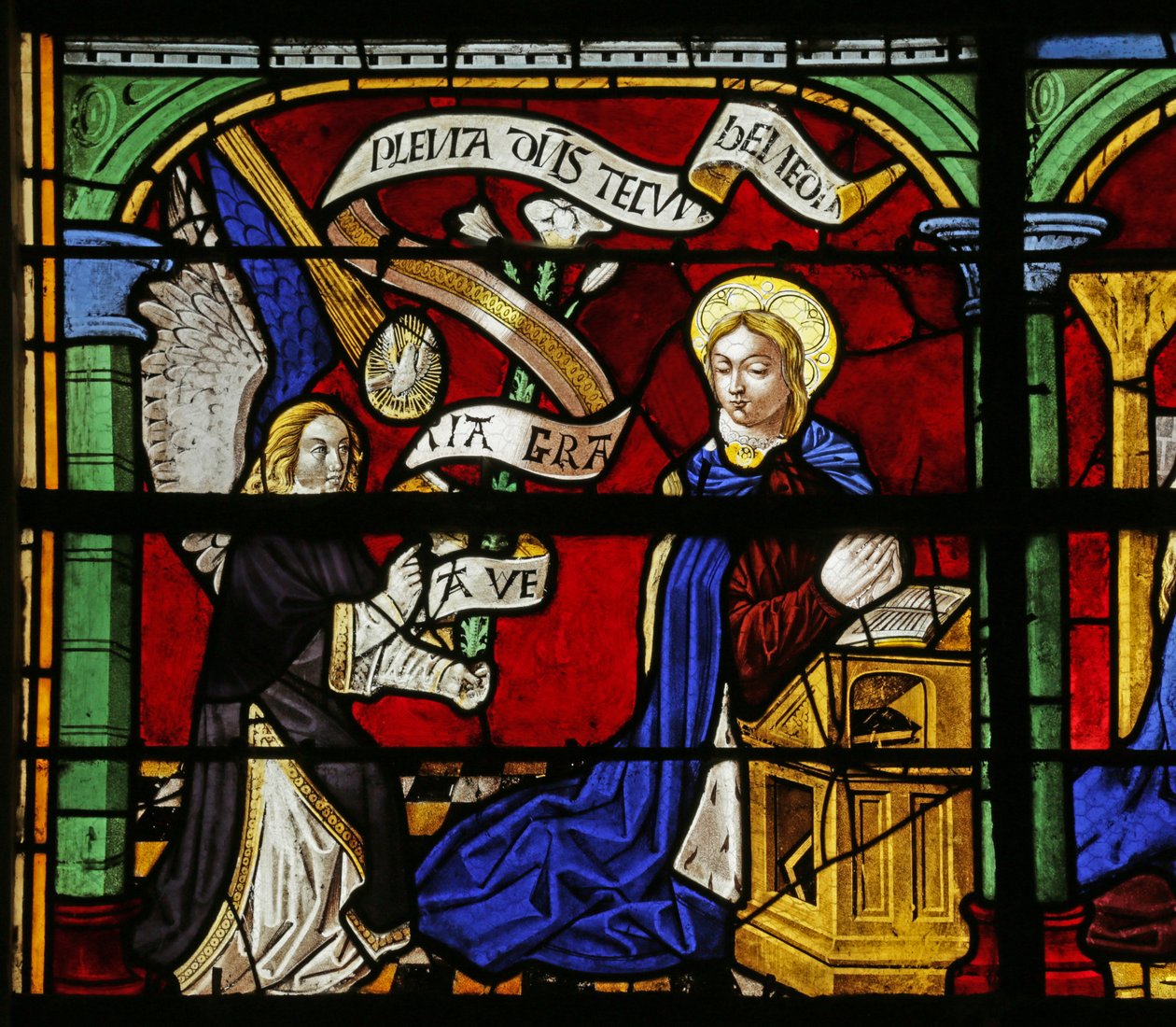 Window depicting the Annunciation by French School