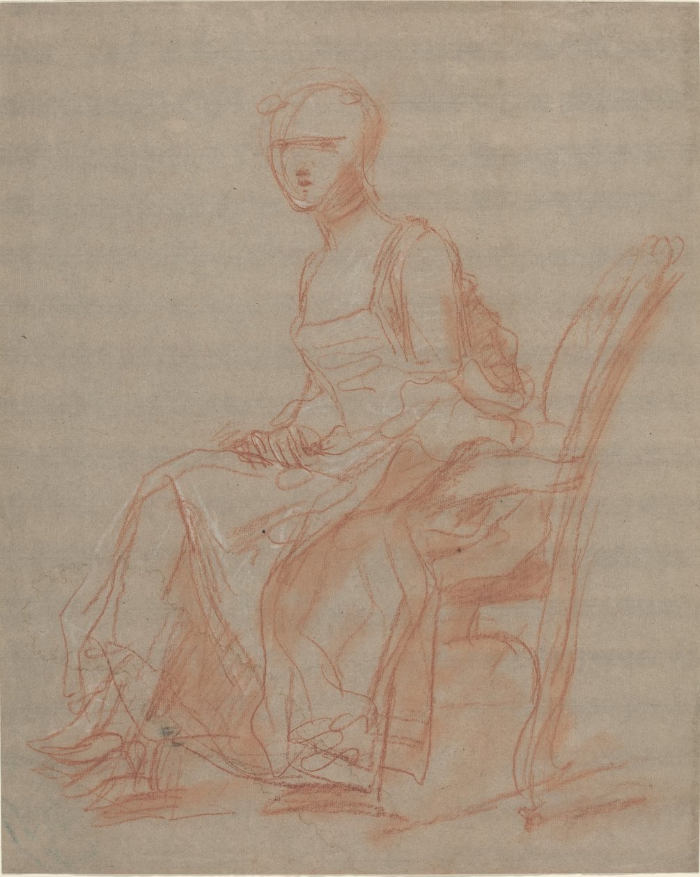 Seated Woman by French 18th Century