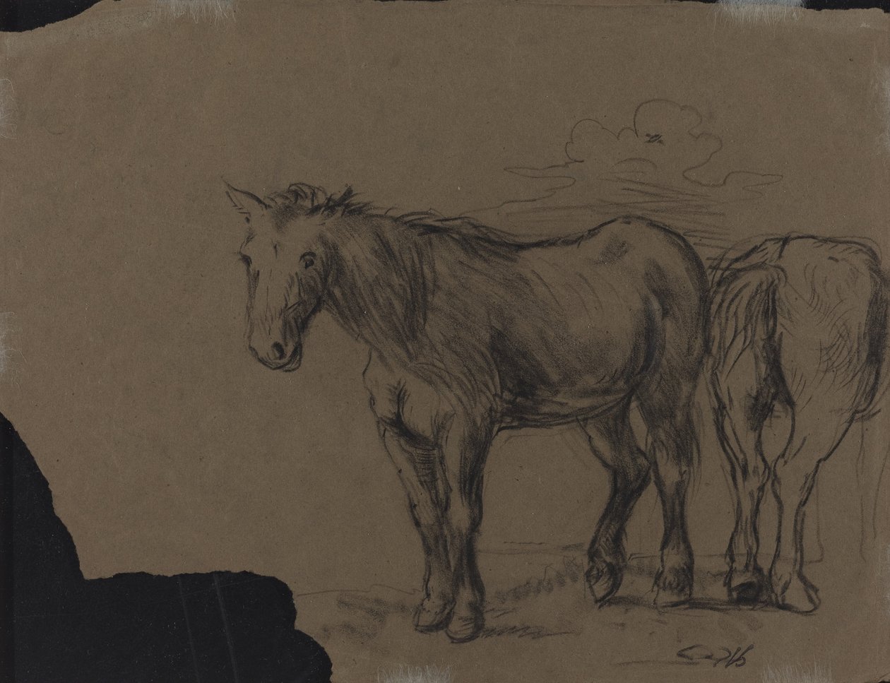 Horses by French 19th Century