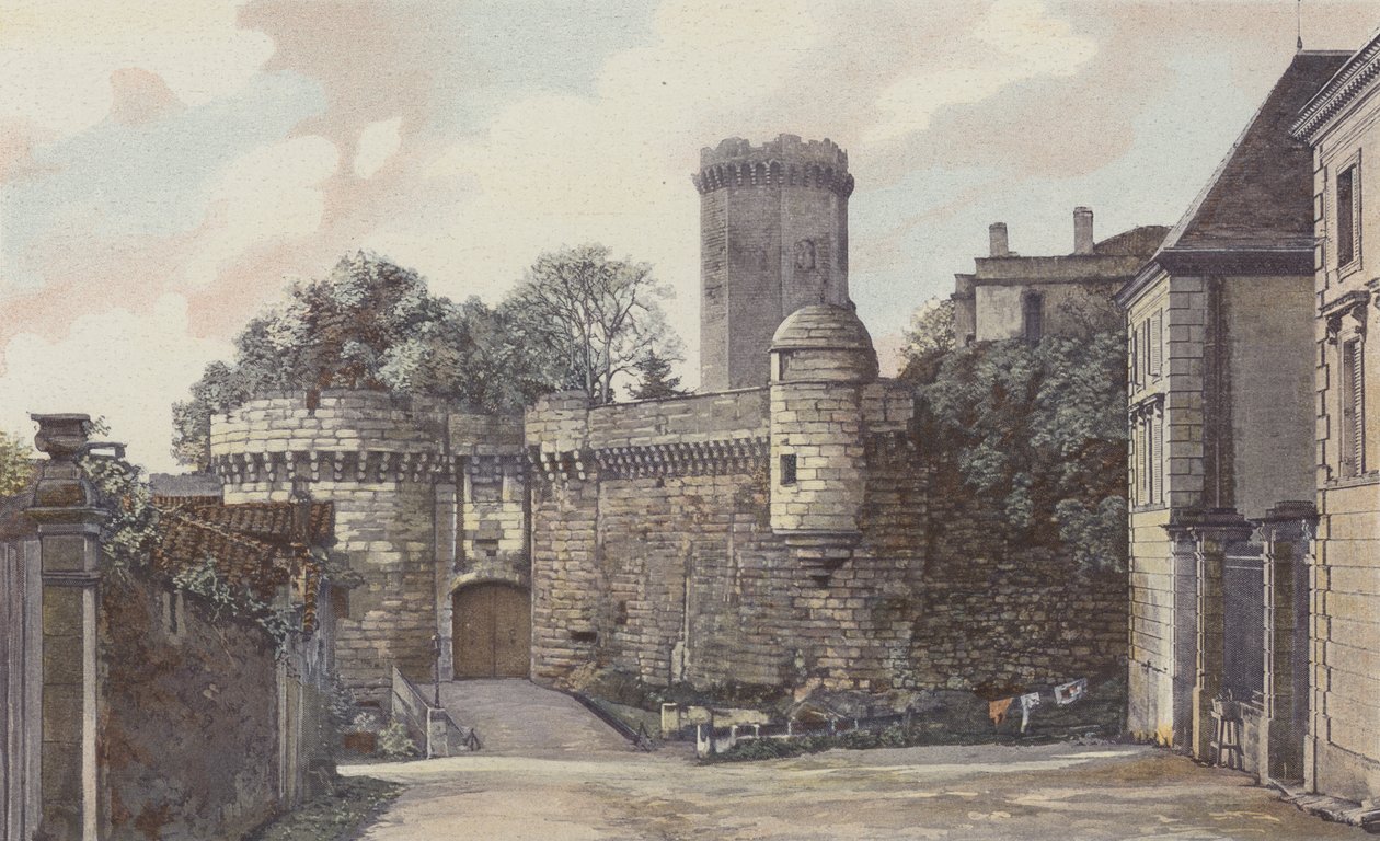 Bourdeilles, Castle, Entrance Side by French Photographer