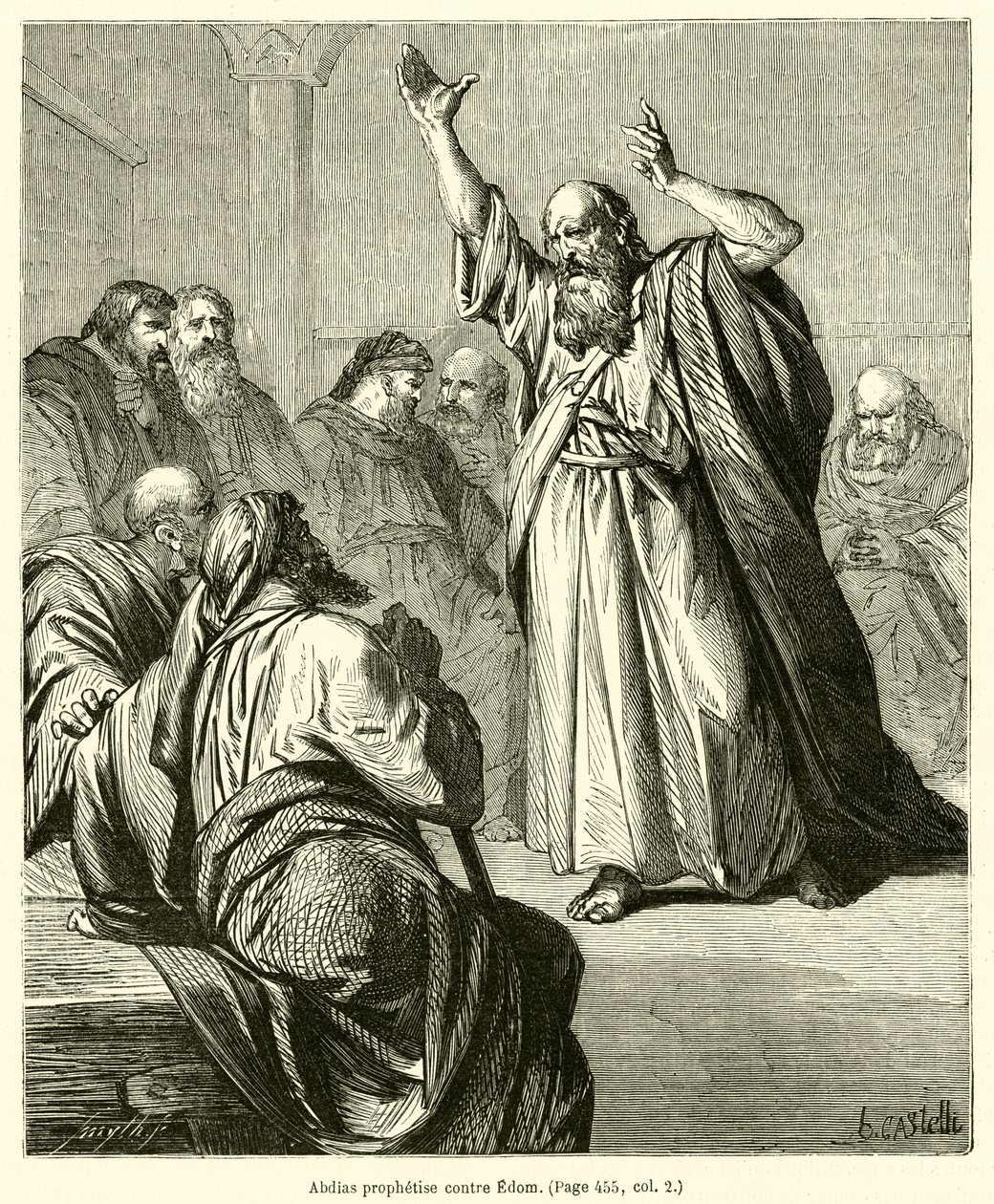 Obadiah Prophesies Against Edom by French School