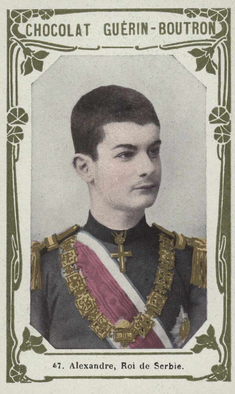 Alexander, King of Serbia by French School