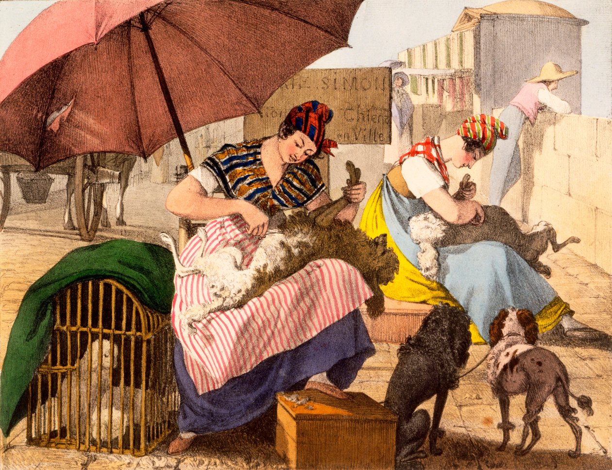 Dog Groomers, 1820 by French School