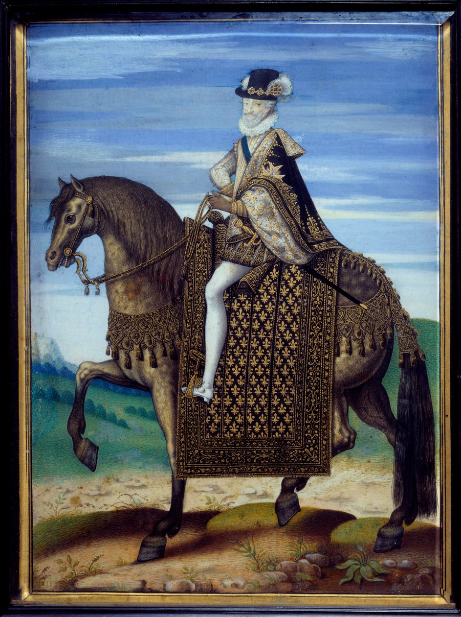 Equestrian portrait of Henri IV by French School