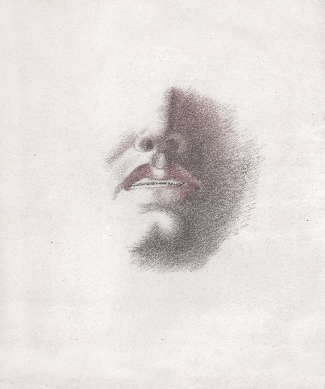 Face of a man by French School