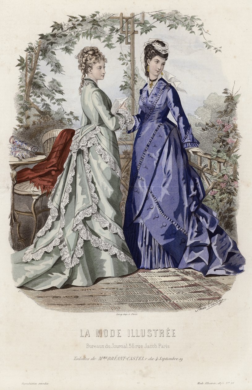 French fashion plate, late 19th century by French School