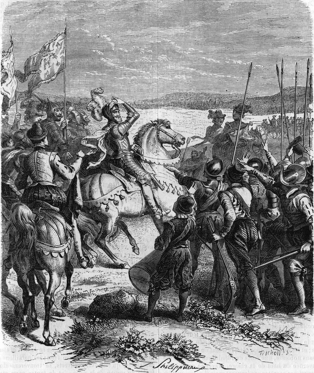 Henri IV at Ivry, March 14 by French School