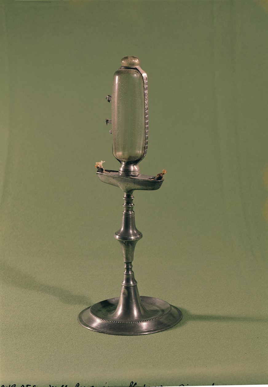 Hourly lamp, 1677 by French School