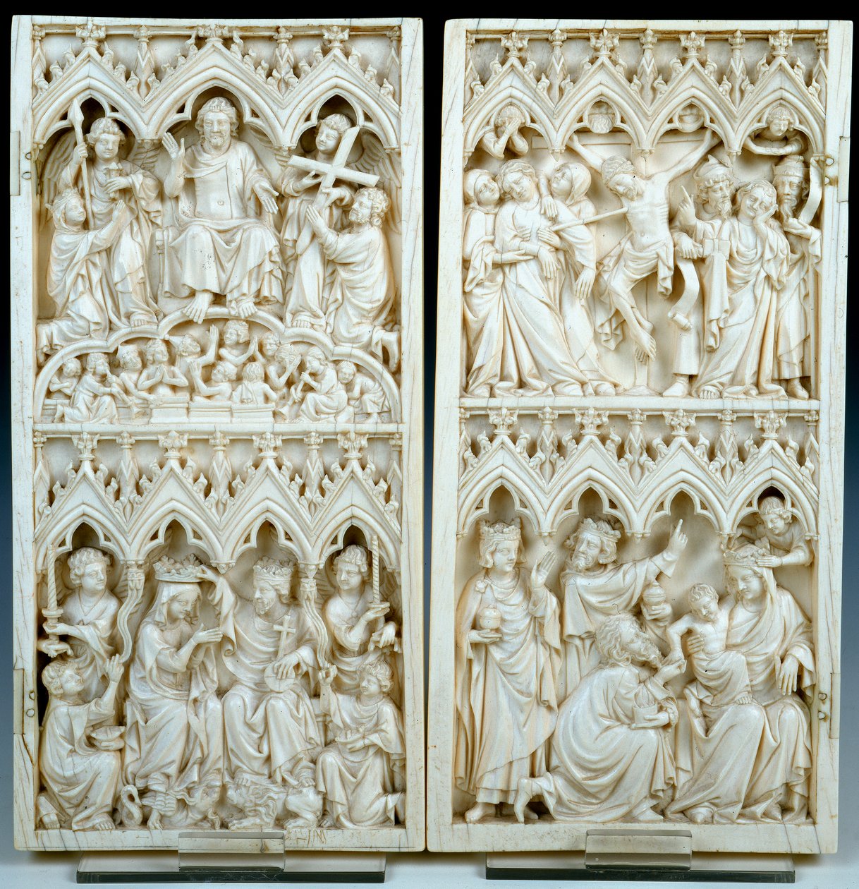 Ivory diptych by French School