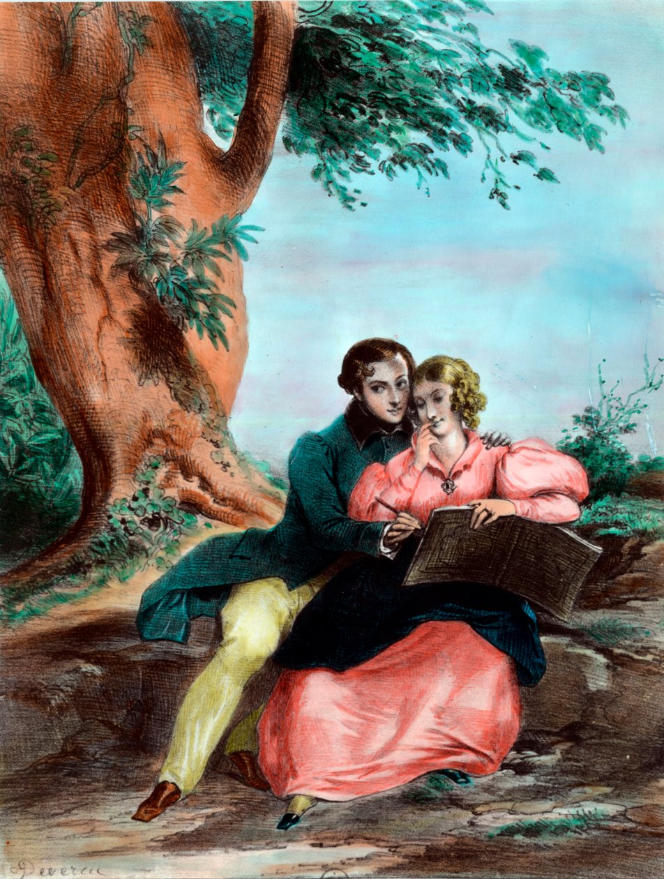 Landscape lesson by French School