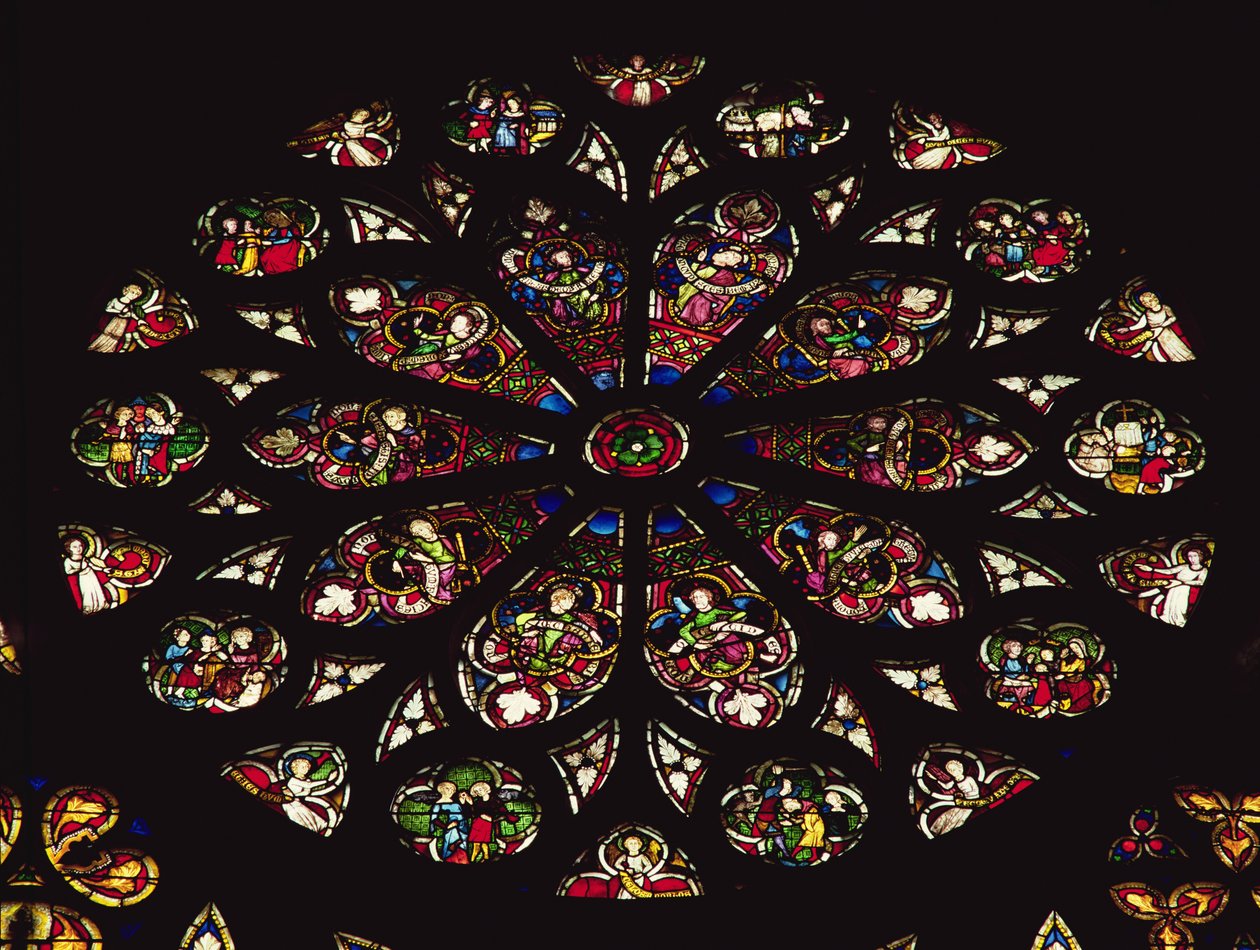 Rose window by French School