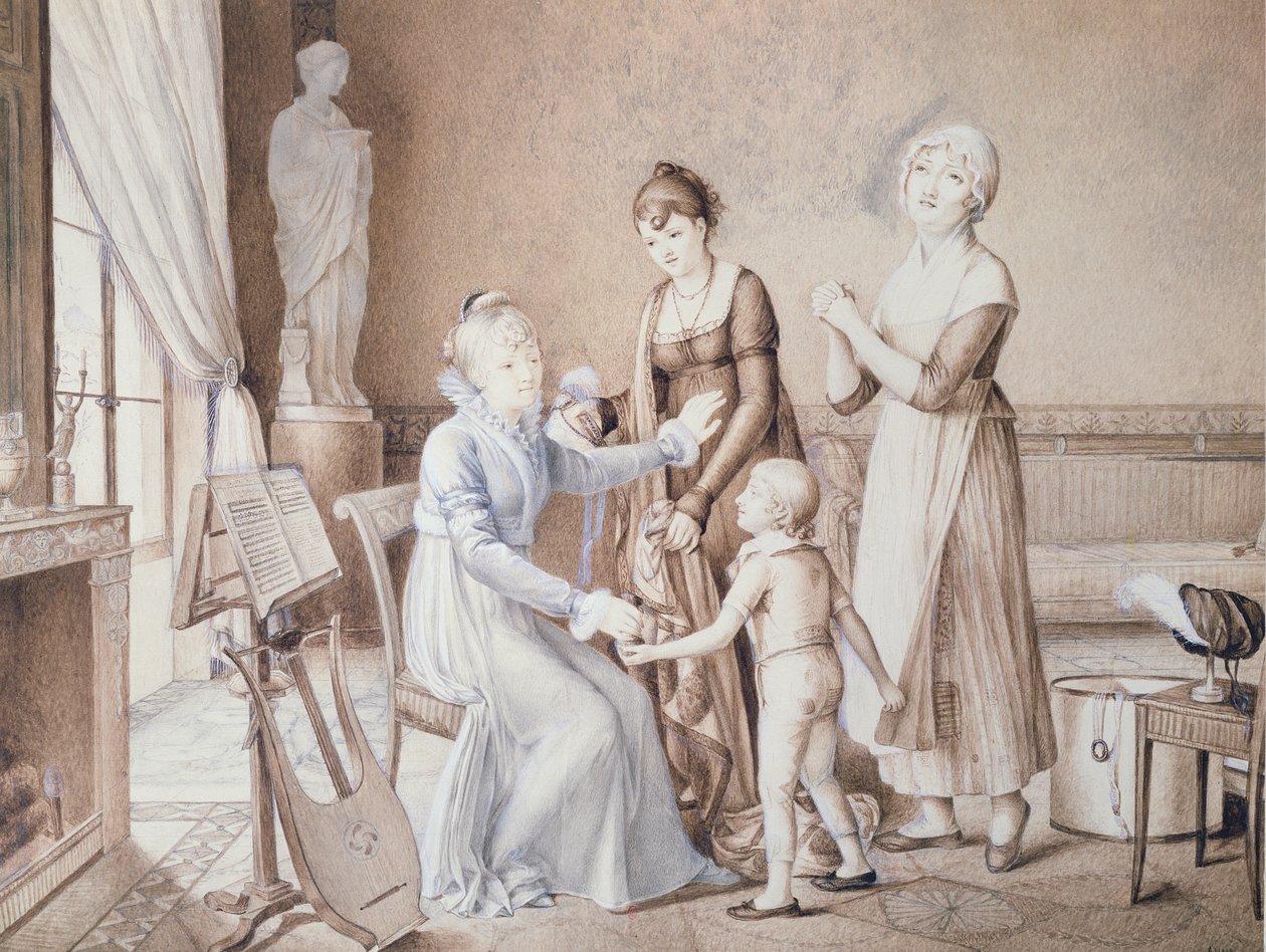 Scene of Family Life by French School