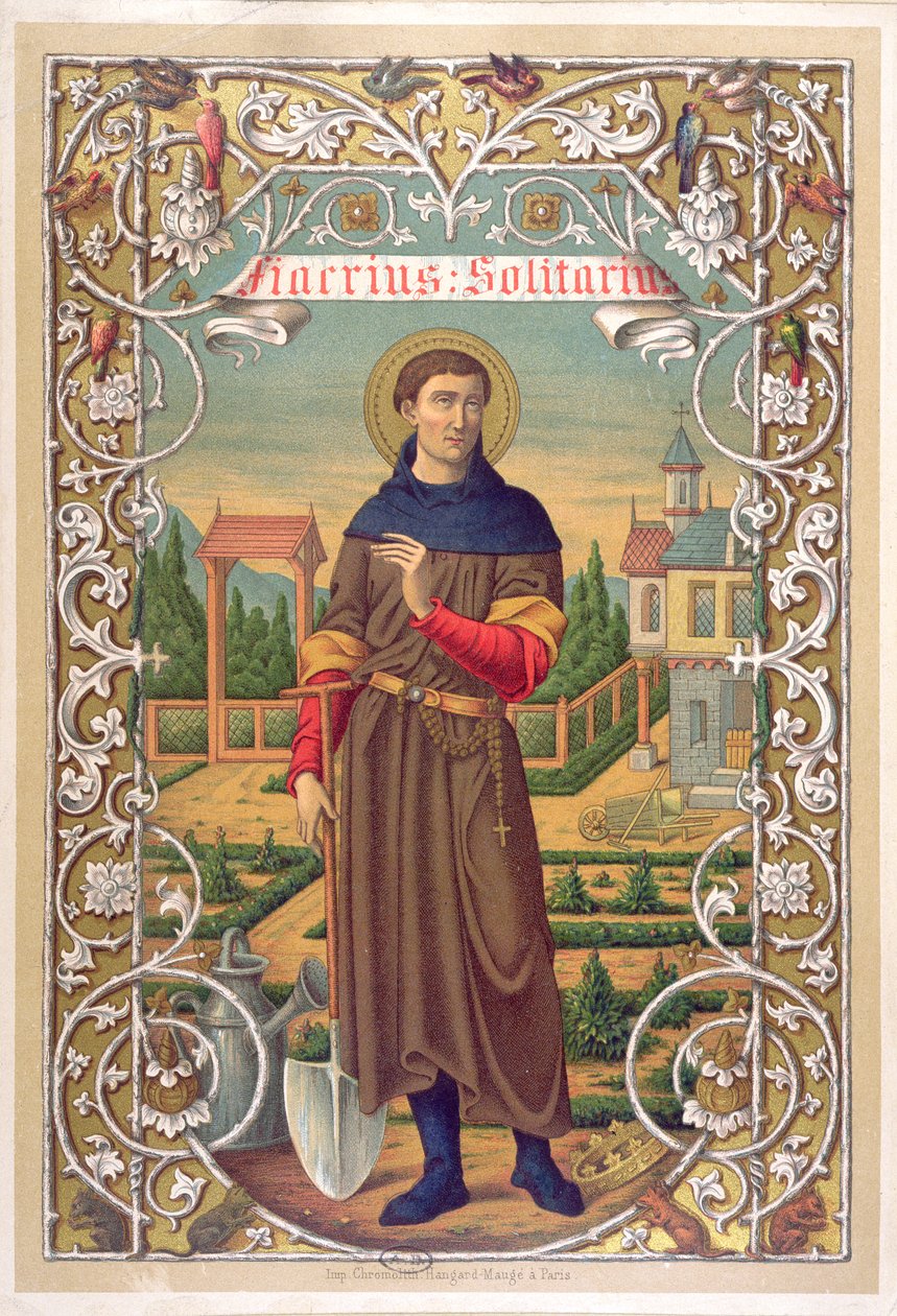 St. Fiacre (d.670) by French School