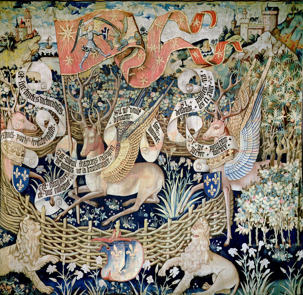 The Winged Deer by French School