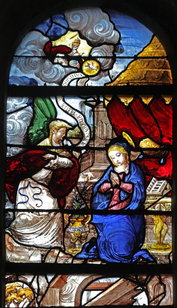 Window depicting the Annunciation by French School