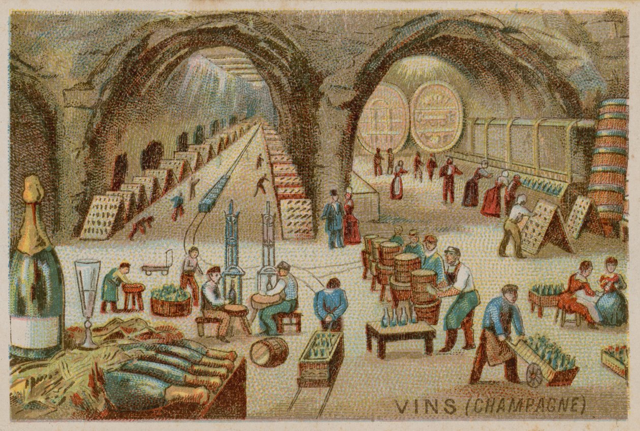 Wines (Champagne) by French School