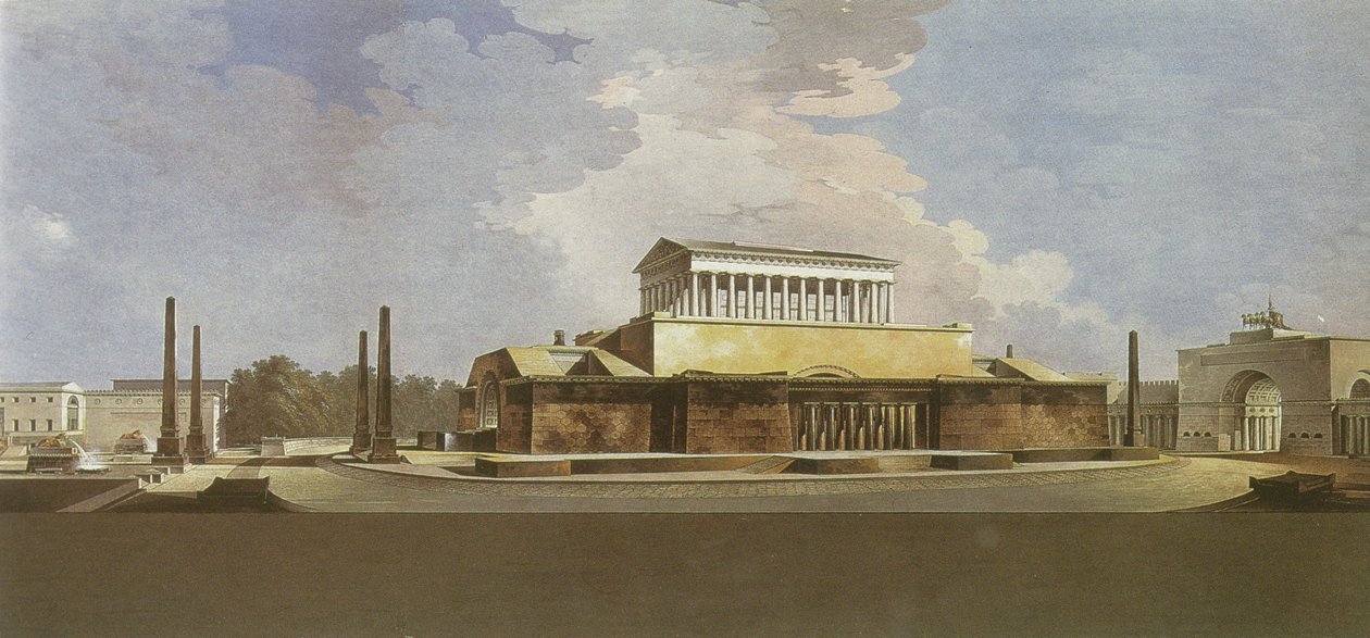 Plan for a Monument to Frederick II of Prussia, Berlin, 1797 by Friedrich Gilly