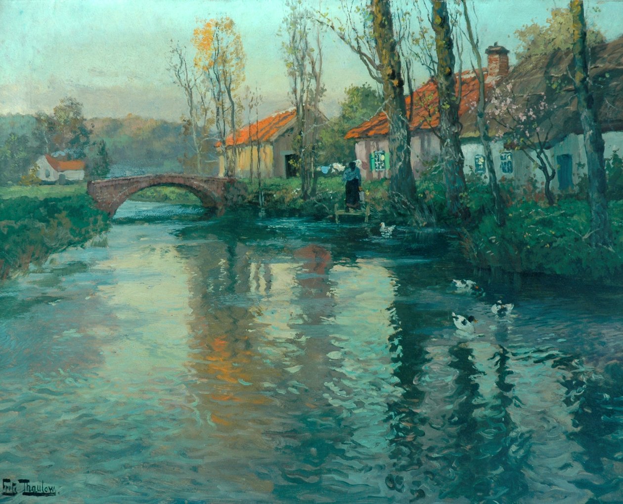 The River by Frits Thaulow