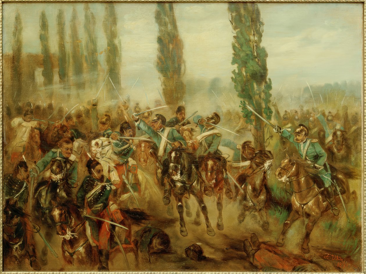 Battle of Buzancy by Fritz von Uhde