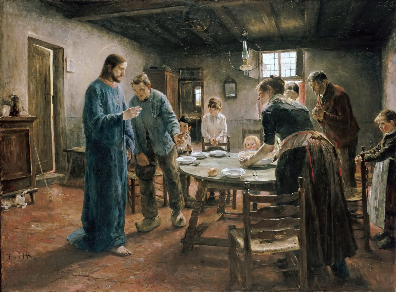 The Mealtime Prayer by Fritz von Uhde